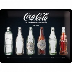 Placa metalica - Coca Cola - Evolution Black - 30x40 cm